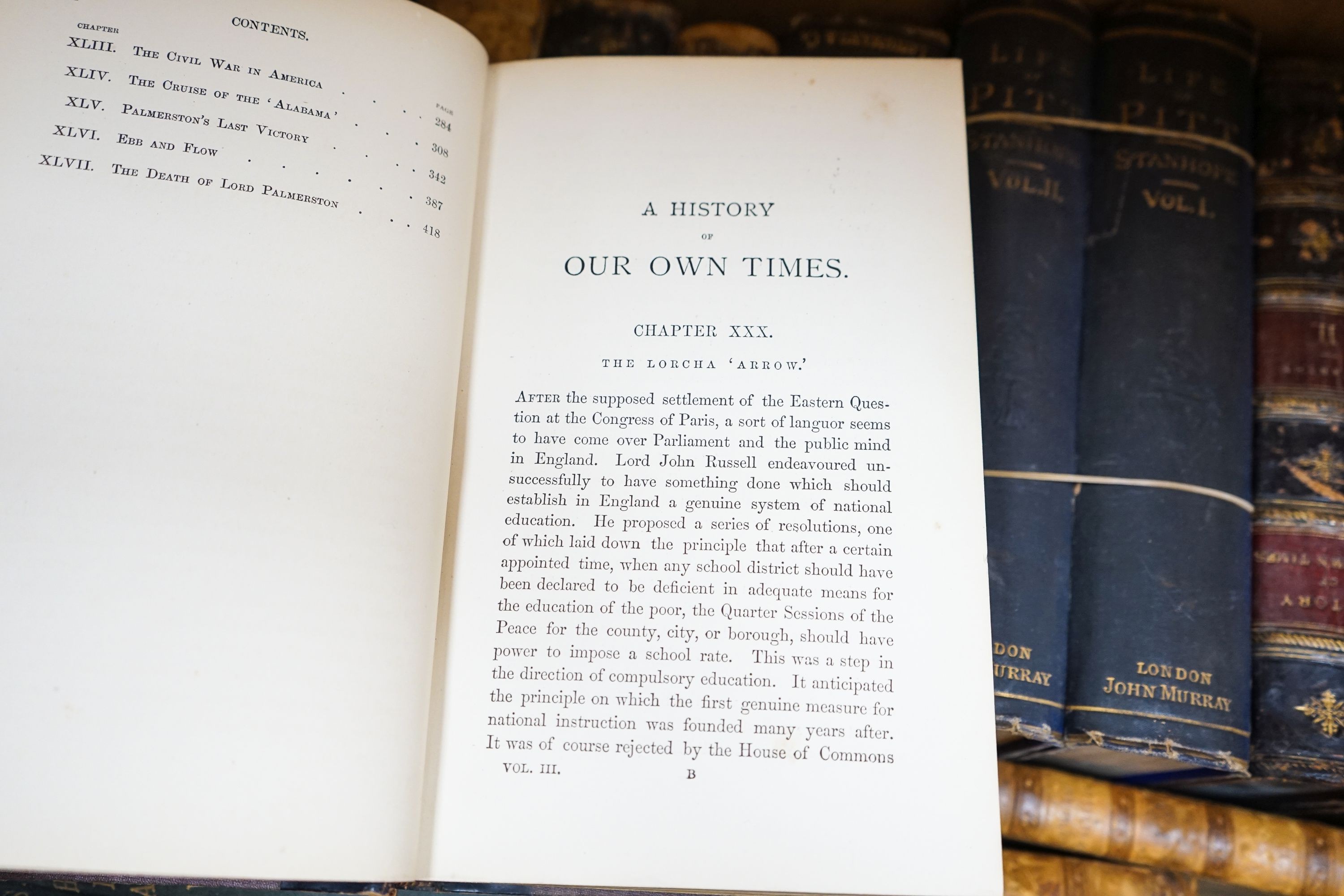 A collection of leather bound books, including The Truth of The Scripture 1796 to follow The Whole Duty of Man 1808 and Pompeii-Dyer 1875